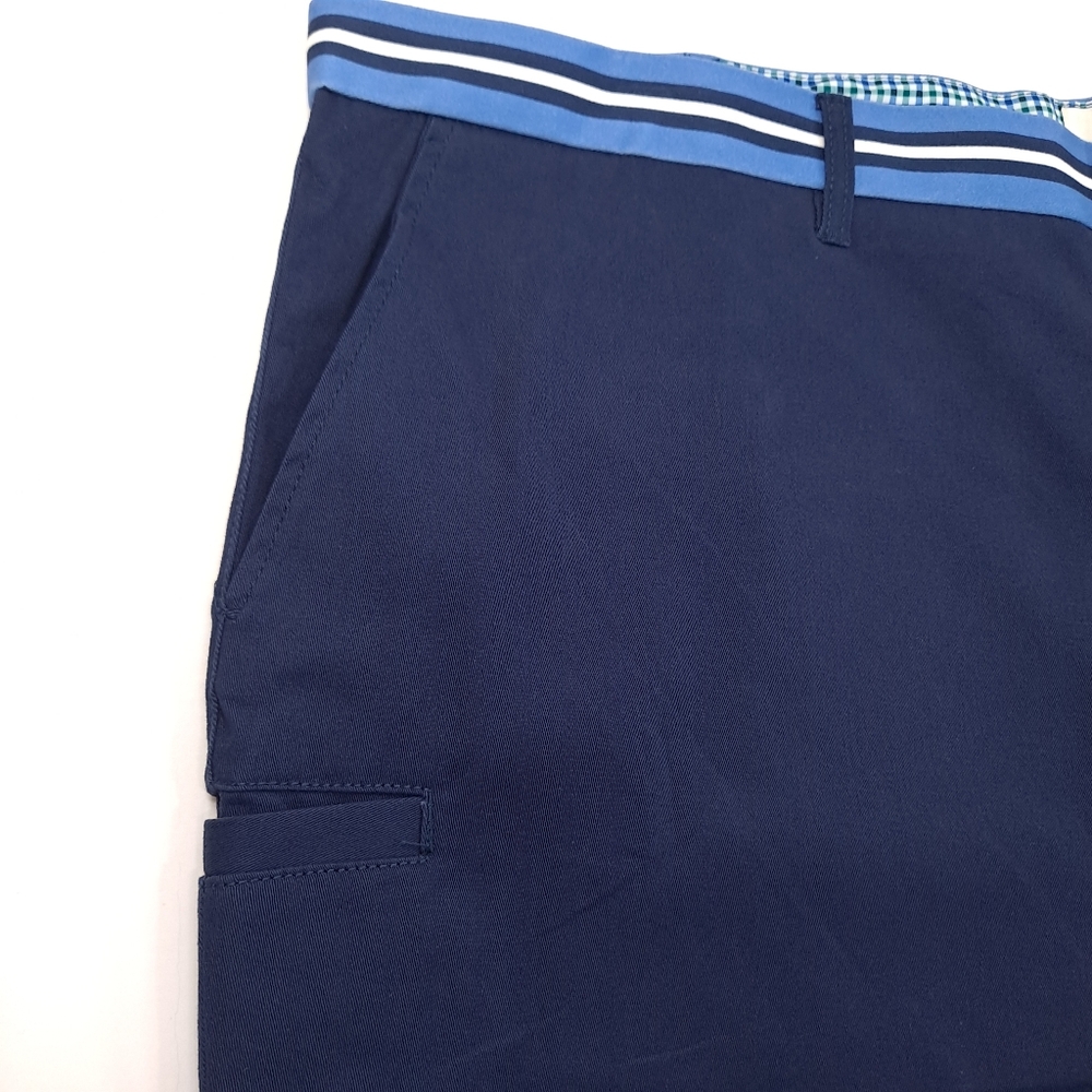 Con.Struct Men's Chino Pants Navy Blue Contrasting Waistband Stretch - Sz 48x30 - Picture 4 of 12